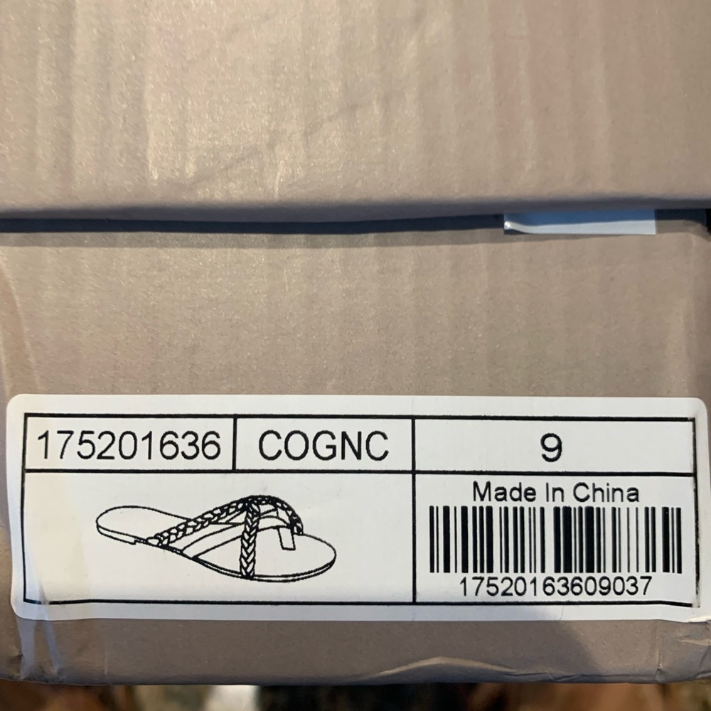 Cognac sandals size 9